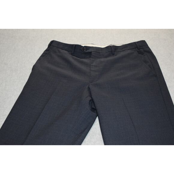 Santorelli Wool Dress Pants Romeo Mens Size 36 x 31 Blue Made In Italy FLAT - Picture 3 of 8
